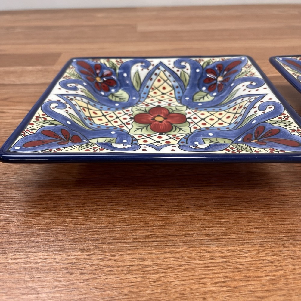 Lot of 2 Espana Lifestyle Tabletops Unlimited 8" Toluca Plates - Picture 3 of 8